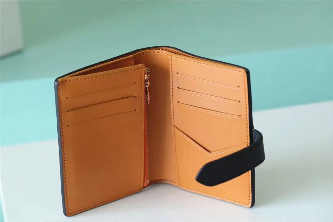 P150💰M81561 black m82198 light coffee m82461 rose red m82144 pink full leather pebbled lockme leather buckle Hermès short suit clip two-fold short wallet coin purse combination picture collection oo [handshake] [handshake]