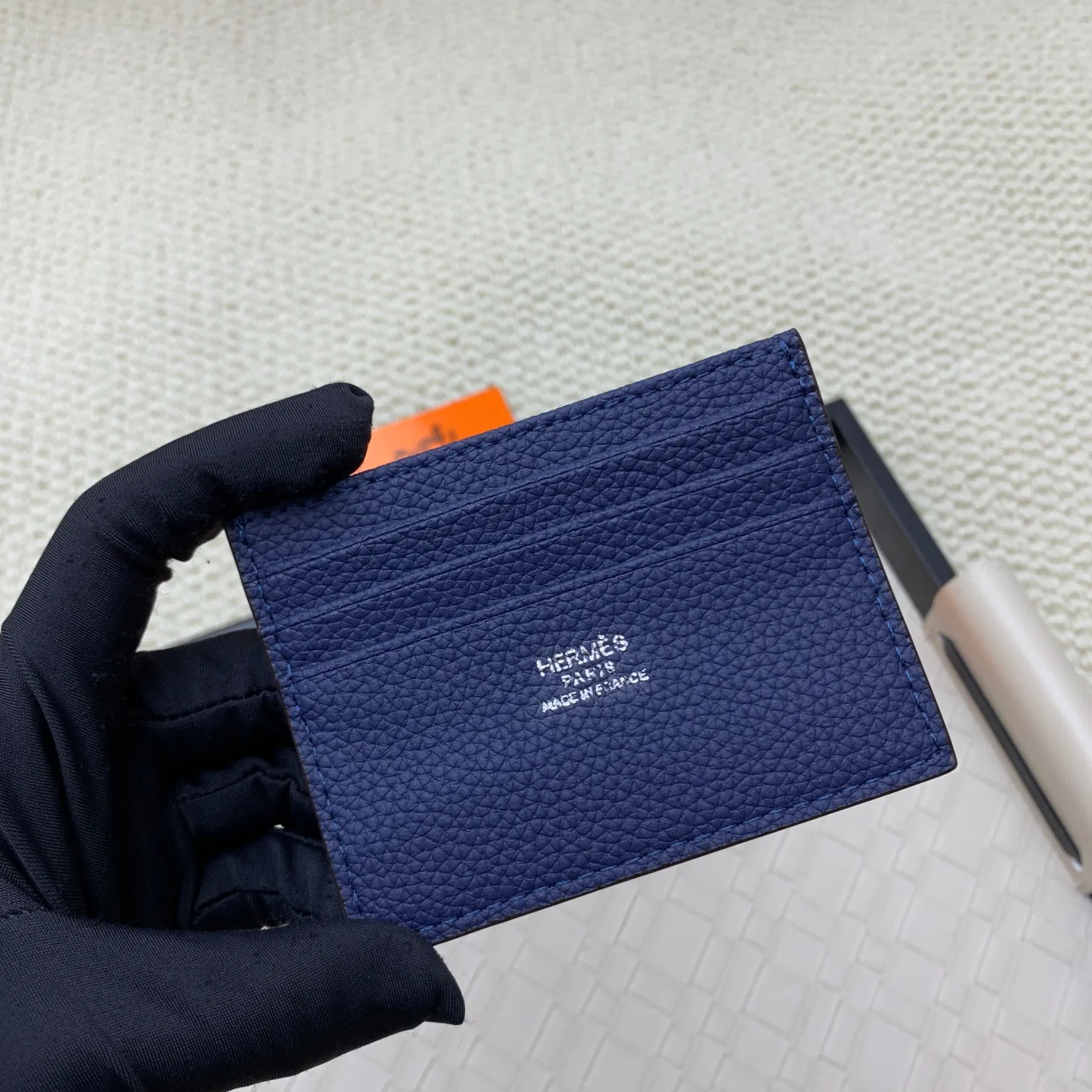 💰100 Hermès new card holder/2024 cow leather edge 3 card slots 1 flat pocket No.: 0514 Size: w10.5×7cm