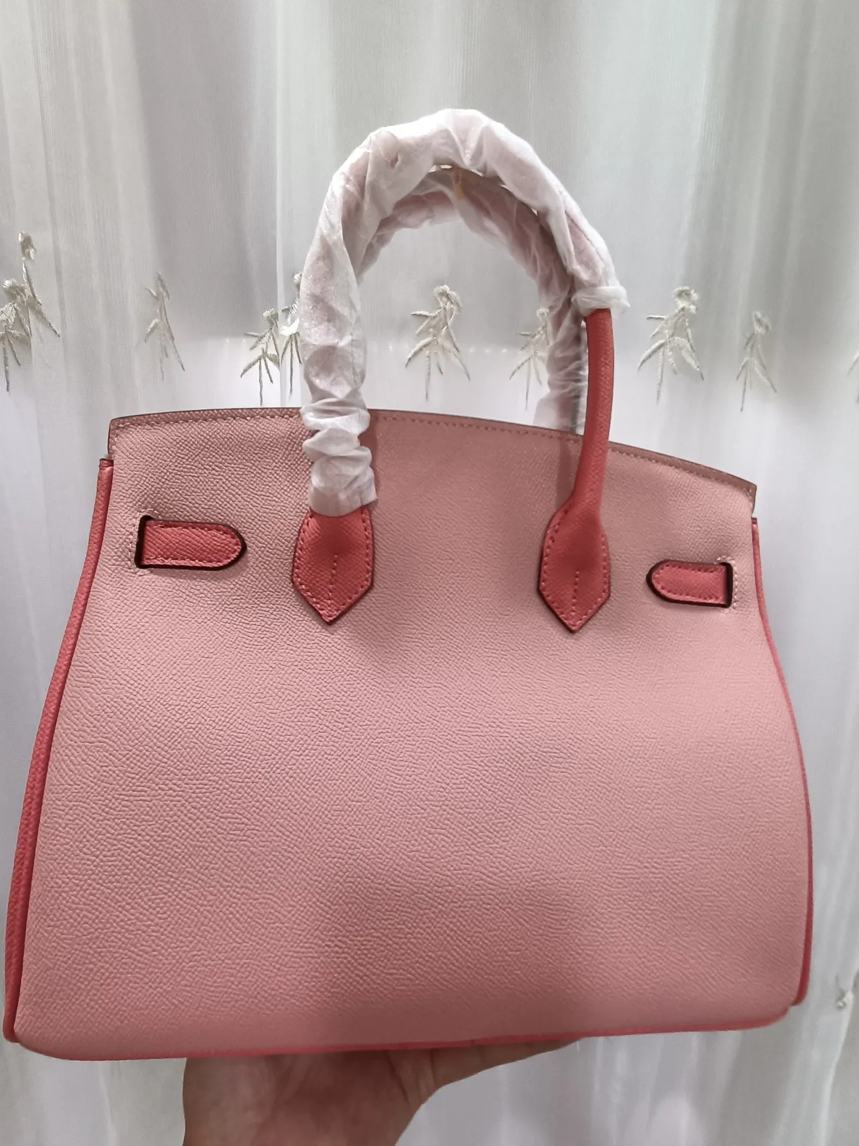 760💰🍒Hermès Birkin bag shipped with palm print color matching🍒🦎🦎Upgraded version matching hardware🐂🐂Perfect version [strong][strong][strong] Shoulder strap exclusive matching logo hot stamping🐂🐂🐂(Hermès) Birkin bag logo clear [strong][strong] Internet celebrity hot style, size: 30×22×16cm