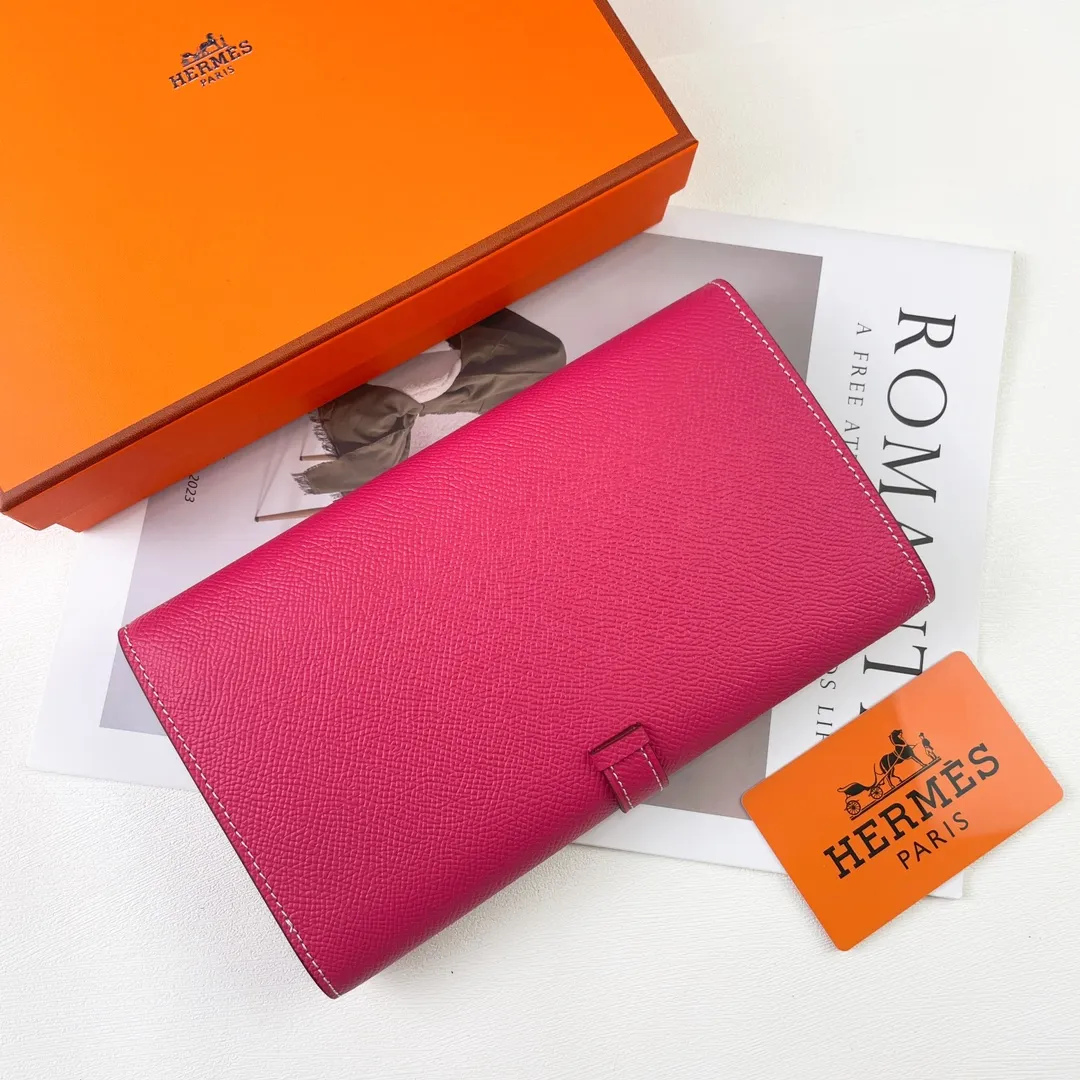 HERMES official website new model 💰300 New H Passant Toutenmainte Epsom calfskin long wallet Model: 951 palm print - Sheath "H passant" opening and closing - Zipper coin purse - Pocket with original OEM code inside - Can store passport or large-size mobile phone Metal texture: palladium plated Dimensions: length 20.8 × width 12.4 × thickness 2.7 cm