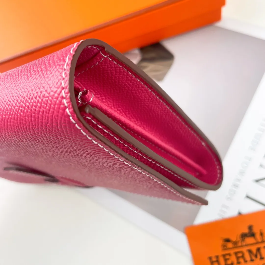 HERMES official website new model 💰300 New H Passant Toutenmainte Epsom calfskin long wallet Model: 951 palm print - Sheath "H passant" opening and closing - Zipper coin purse - Pocket with original OEM code inside - Can store passport or large-size mobile phone Metal texture: palladium plated Dimensions: length 20.8 × width 12.4 × thickness 2.7 cm
