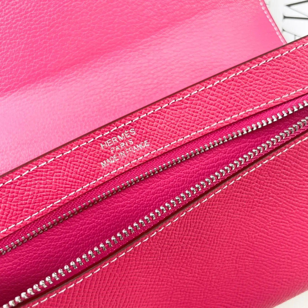 HERMES official website new model 💰300 New H Passant Toutenmainte Epsom calfskin long wallet Model: 951 palm print - Sheath "H passant" opening and closing - Zipper coin purse - Pocket with original OEM code inside - Can store passport or large-size mobile phone Metal texture: palladium plated Dimensions: length 20.8 × width 12.4 × thickness 2.7 cm