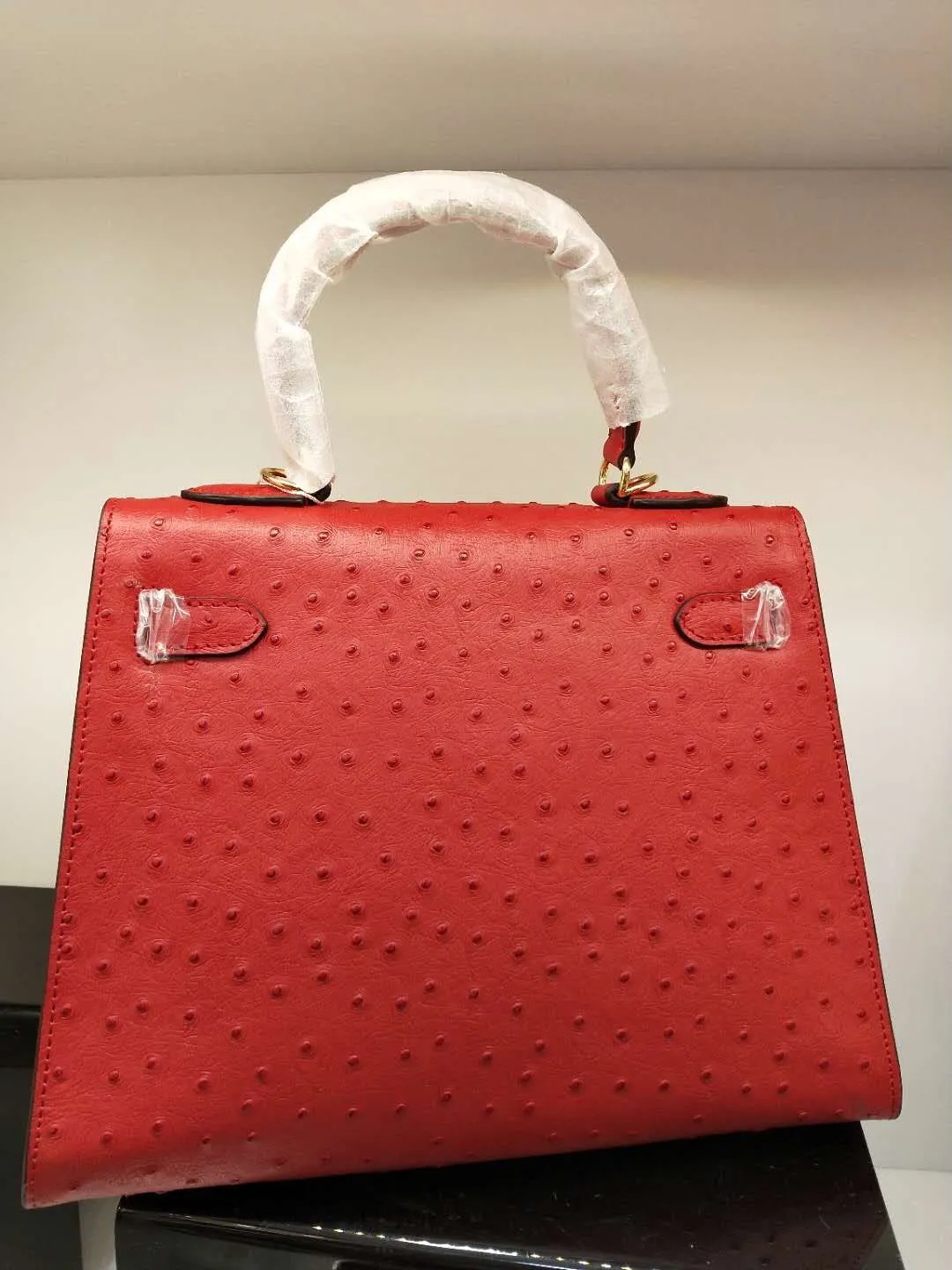 720💰🎉🎉🎉Kelly style ostrich pattern cowhide has arrived, picture color, size: 28X12X21.5. Can be carried cross-body, fine workmanship, [seduce][seduce][rose][rose][coffee][coffee]