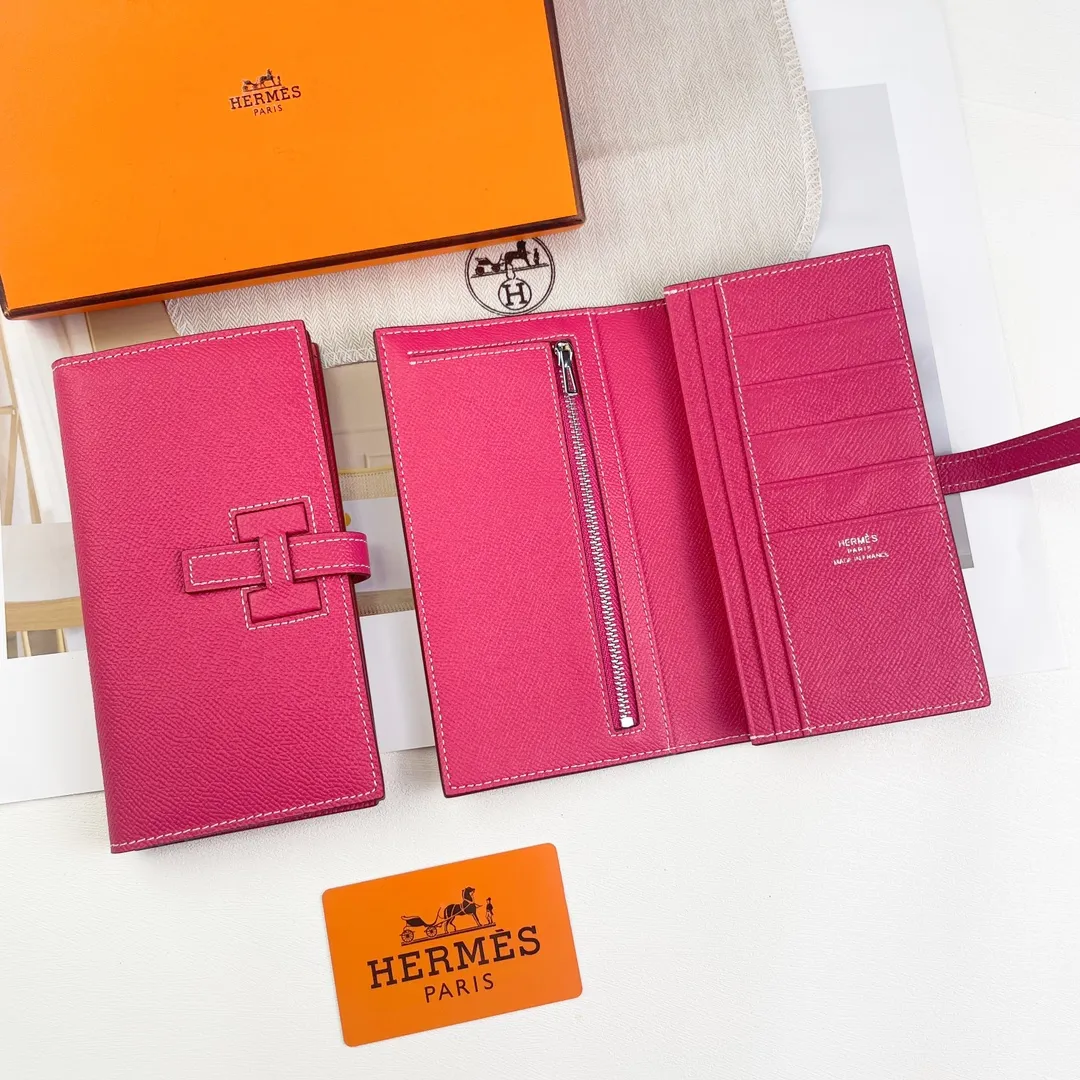 HERMES new model 💰280 New H Passant Toutenmainte Epsom calfskin long wallet Model: 953 - Sheath "H passant" opening and closing - Zippered coin purse - Pocket with original OEM code inside - Metal texture: palladium plated Dimensions: Length 17.5 × Width 9 cm