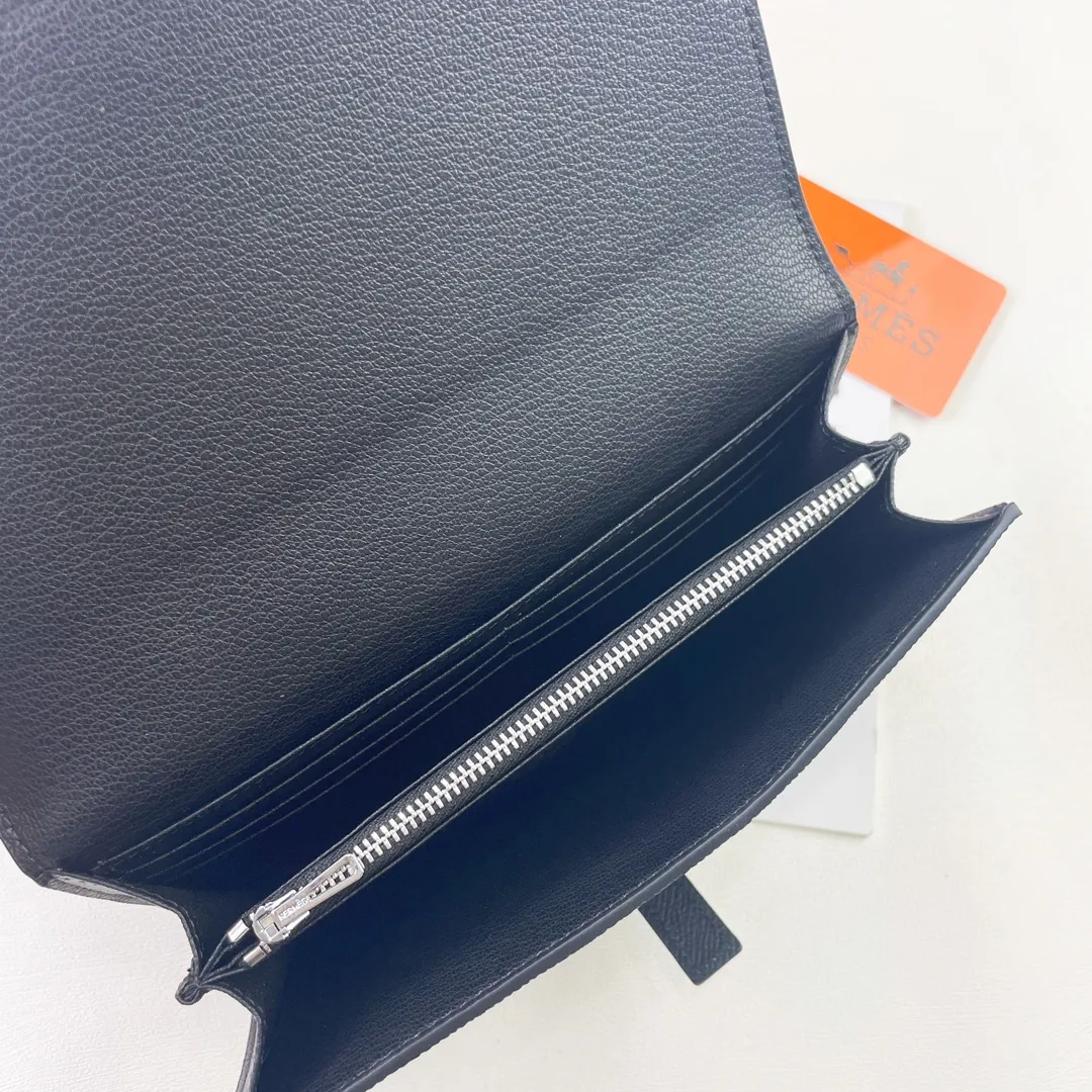 HERMES official website new model 💰300 New H Passant Toutenmainte Epsom calfskin long wallet Model: 951 palm print - Sheath "H passant" opening and closing - Zipper coin purse - Pocket with original OEM code inside - Can store passport or large-size mobile phone Metal texture: palladium plated Dimensions: length 20.8 × width 12.4 × thickness 2.7 cm
