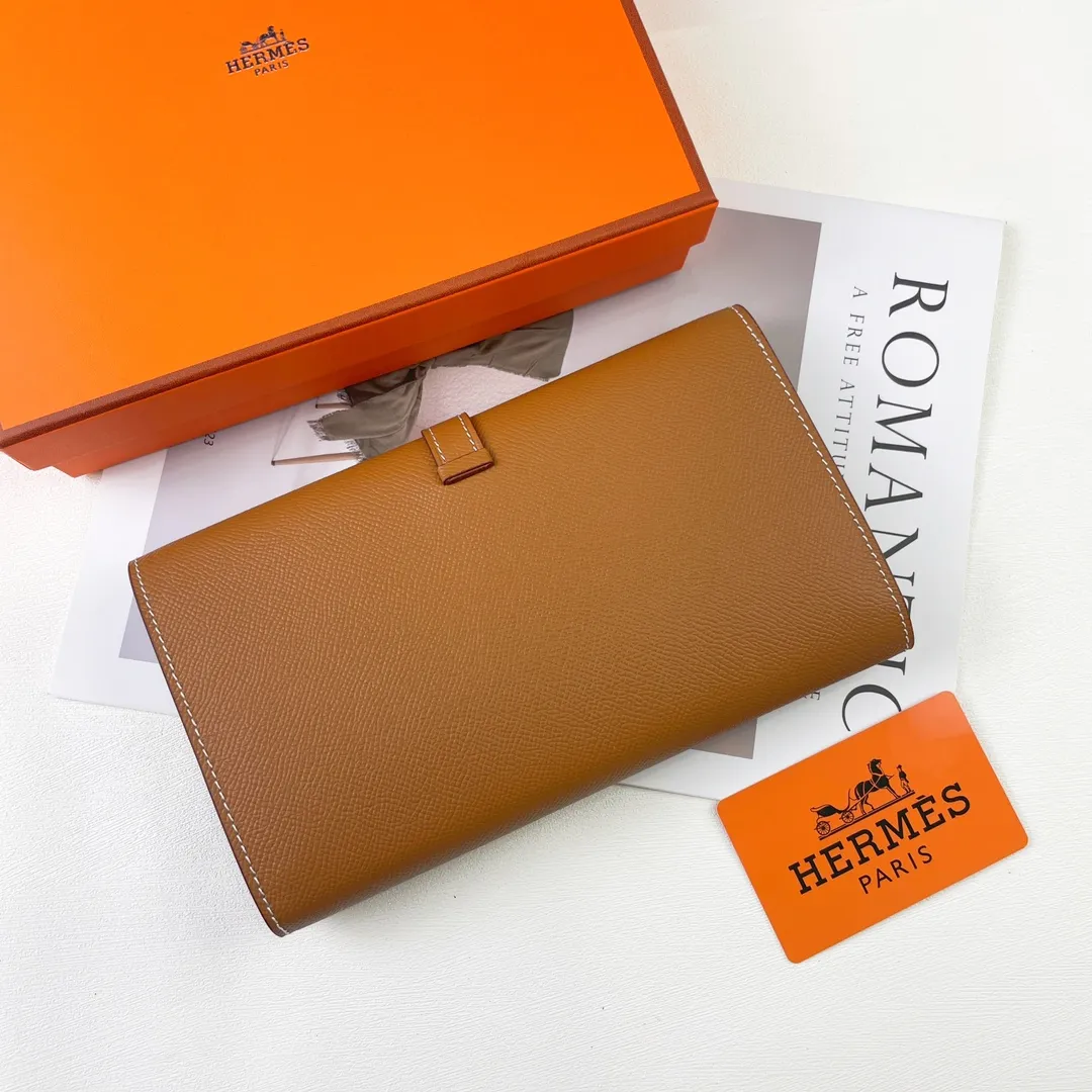 HERMES official website new model 💰300 New H Passant Toutenmainte Epsom calfskin long wallet Model: 951 palm print - Sheath "H passant" opening and closing - Zipper coin purse - Pocket with original OEM code inside - Can store passport or large-size mobile phone Metal texture: palladium plated Dimensions: length 20.8 × width 12.4 × thickness 2.7 cm