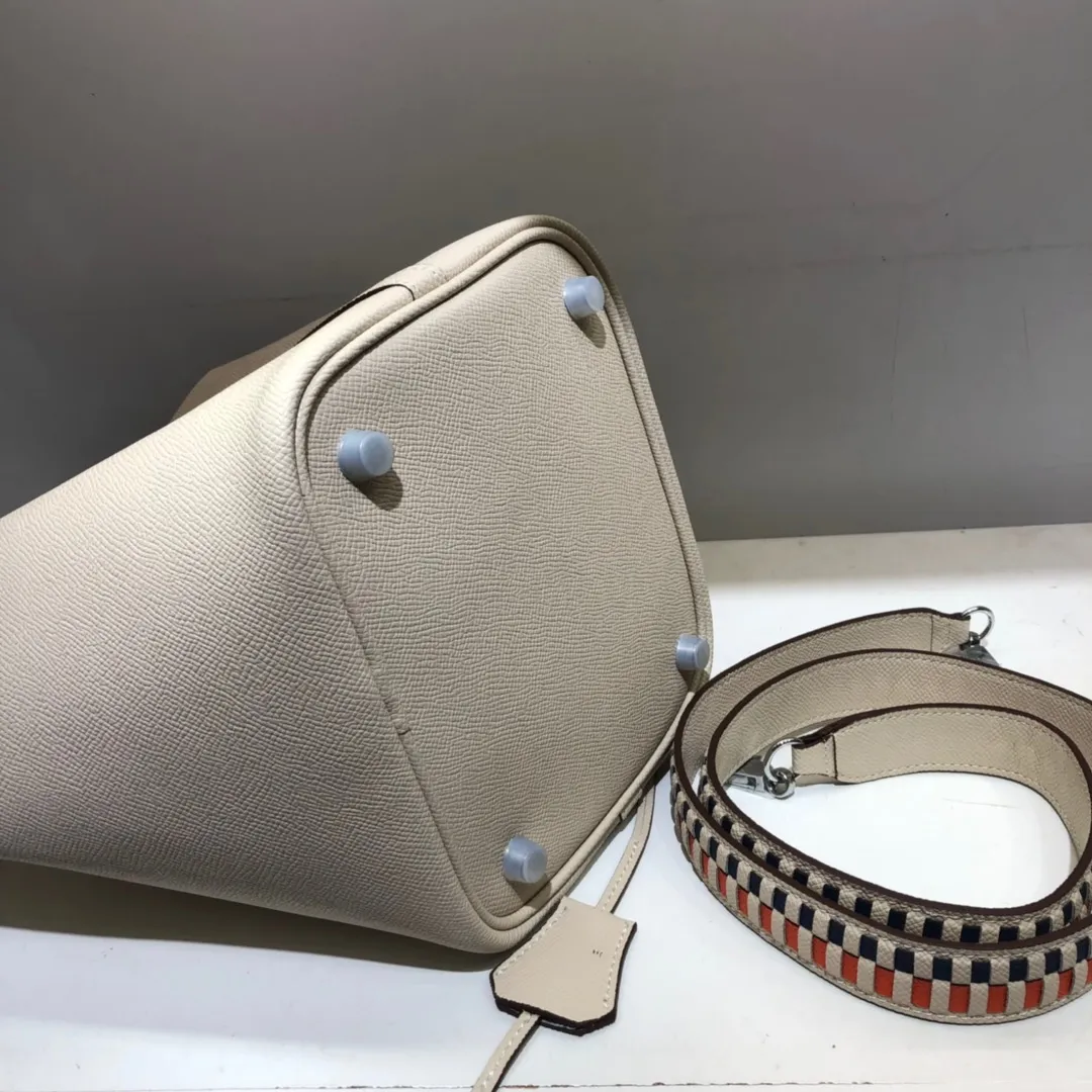 Running price💰760👉Hermes Epsom palm print vegetable basket color block braided wrist 🌺top calfskin original leather😈 size 20/20/16