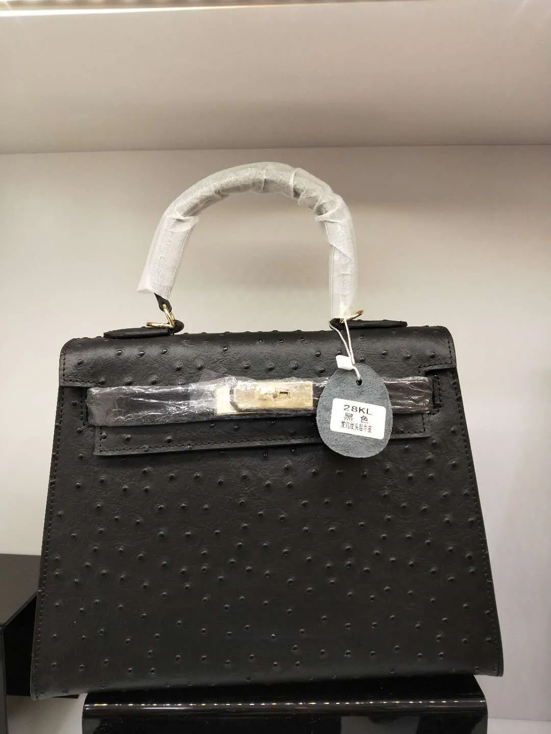 720💰🎉🎉🎉Kelly style ostrich pattern cowhide has arrived, picture color, size: 28X12X21.5. Can be carried cross-body, fine workmanship, [seduce][seduce][rose][rose][coffee][coffee]