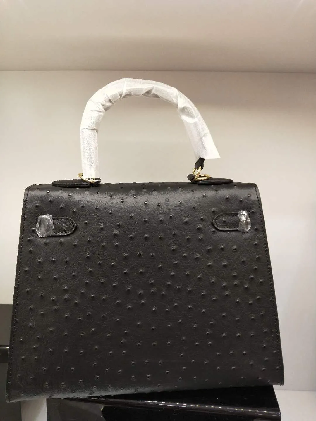 720💰🎉🎉🎉Kelly style ostrich pattern cowhide has arrived, picture color, size: 28X12X21.5. Can be carried cross-body, fine workmanship, [seduce][seduce][rose][rose][coffee][coffee]