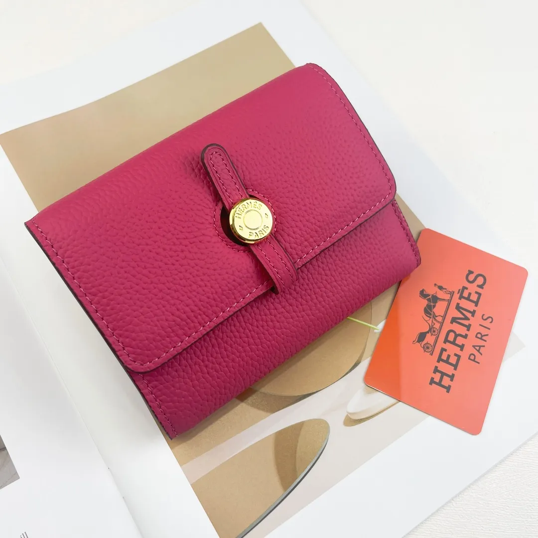 [Hermes new wallet]💰250 Model: H230 gold buckle Dimensions: length 13.5x width 10.5x thickness 2 cm Made of togo calfskin, equipped with 10 card slots, 1 banknote pocket, palladium-plated lock buckle, exquisite and perfect workmanship, original OEM code inside