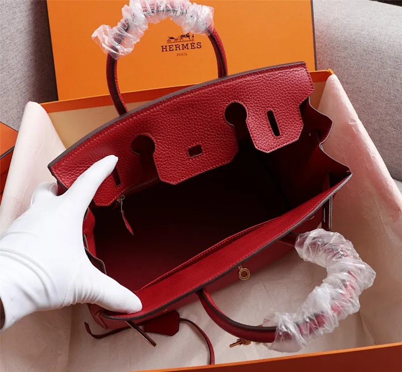 All Categories Official Website "Brand Women's Bags" Women's Bags 💙 Hermes 2022 Official New Hermès Handbags Lychee Pattern Imported First-Layer Calfskin Wholesale Small Size 58004000 Large Size 58004200 High Quality Size: Small 30CM Large 35CM