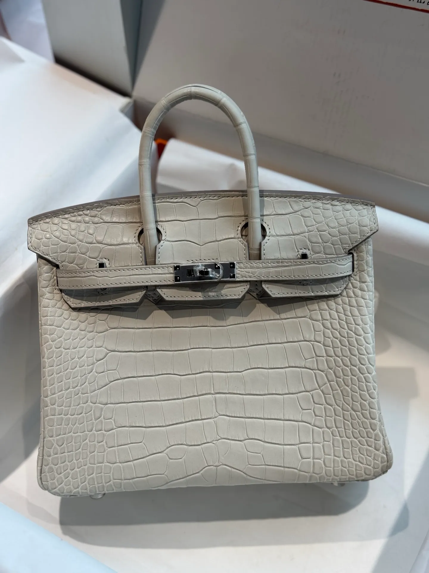 All categories Hermès women's bags (Hermès) Hermès 25 Glacier White
