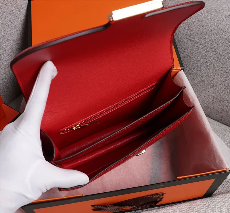 All Categories Official Website "Brand Women's Bags" Women's Bags 💙 Hermes 2022 Official New Hermes Constance Stewardess Bag Wholesale Crocodile Skin Full Pure Steel Plated Hardware Buckle 58003350 High Quality Size: 23-6-17CM