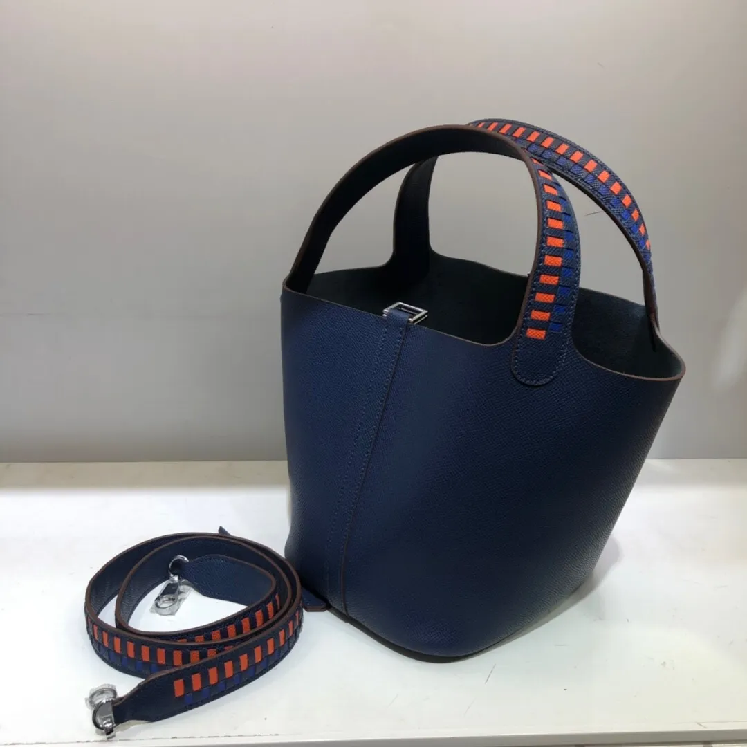 All Categories Official Website "Brand Women's Bags" Women's Bags 💙 Hermes 2024 Official Website New Hermes Epsom Palm Print Vegetable Basket