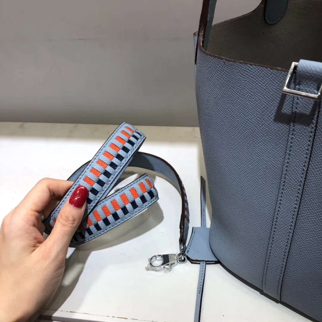All Categories Official Website "Brand Women's Bags" Women's Bags 💙 Hermes 2024 Official Website New Hermes Epsom Palm Print Vegetable Basket