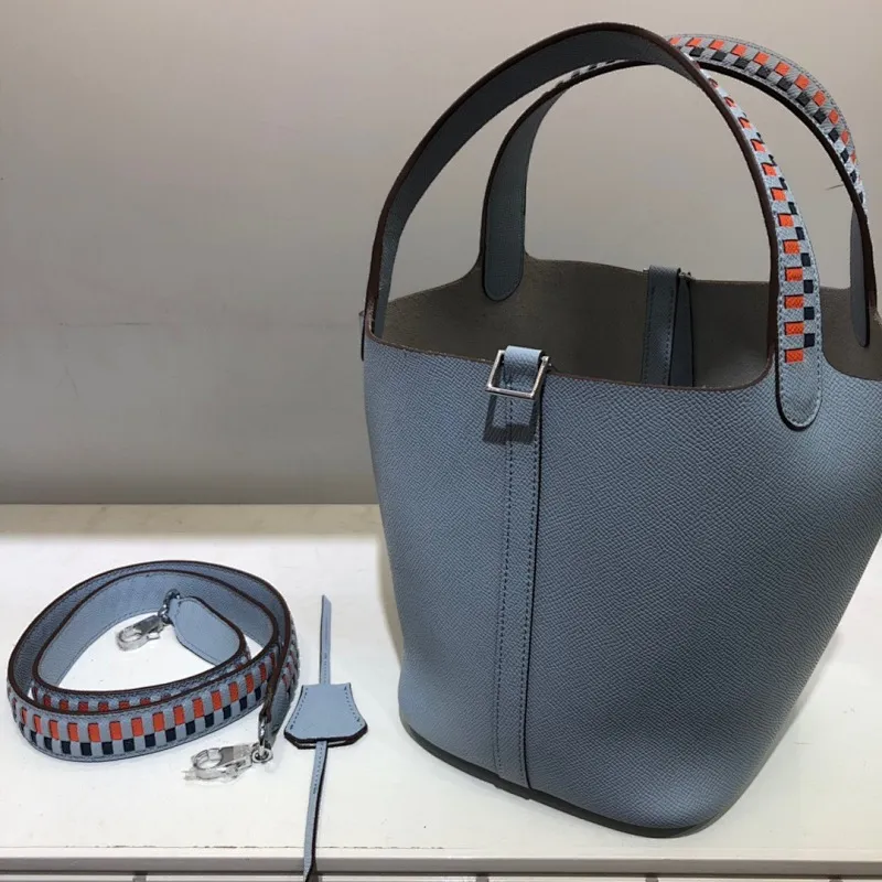 All Categories Official Website "Brand Women's Bags" Women's Bags 💙 Hermes 2024 Official Website New Hermes Epsom Palm Print Vegetable Basket