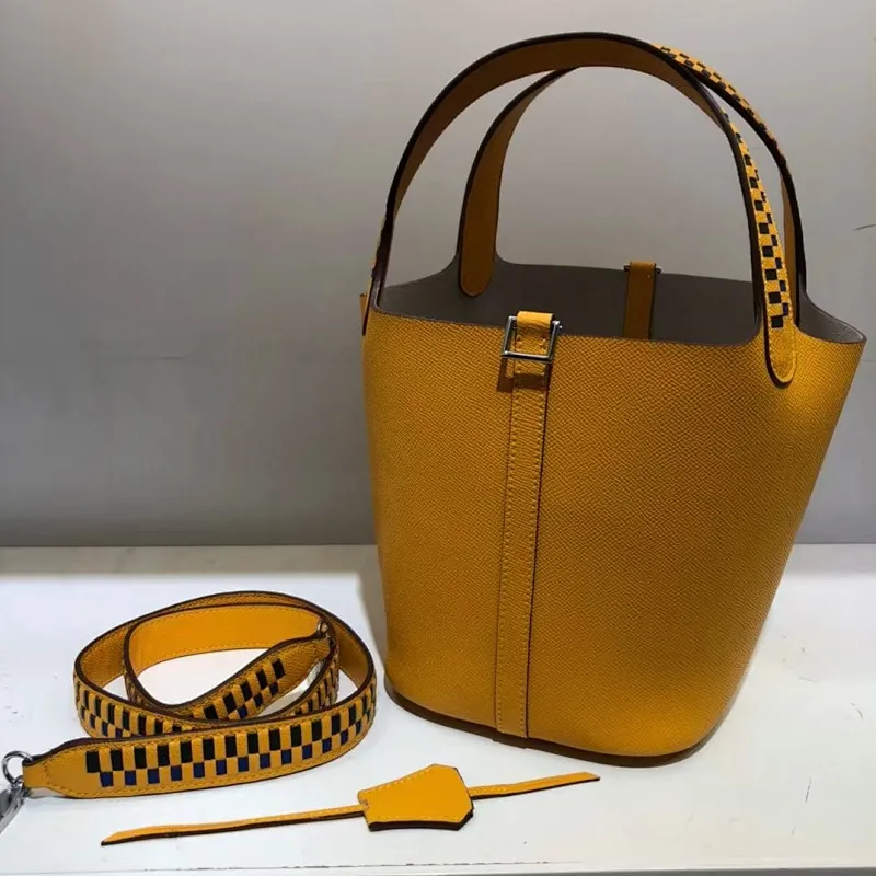 All Categories Official Website "Brand Women's Bags" Women's Bags 💙 Hermes 2024 Official Website New Hermes Epsom Palm Print Vegetable Basket