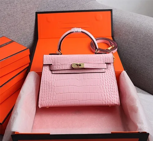 All Categories Official Website "Brand Women's Bags" Women's Bags 💙 Hermes 2022 official new Hermes women's hand-carrying cross-body dual-use bag wholesale Kelly crocodile pattern 58002500 High quality Size: 22-7-14CM