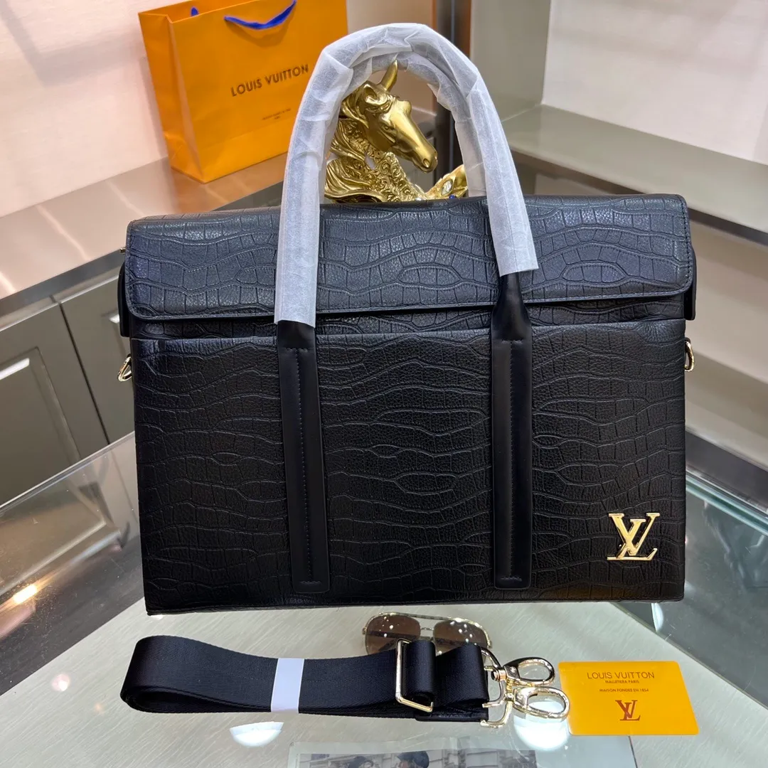 All categories 💚 Top version men's bag 💚 LV 58005000 2023 counters also sell LV briefcase, LV handbag, LV men's briefcase SZIE 38*42*28.9CM