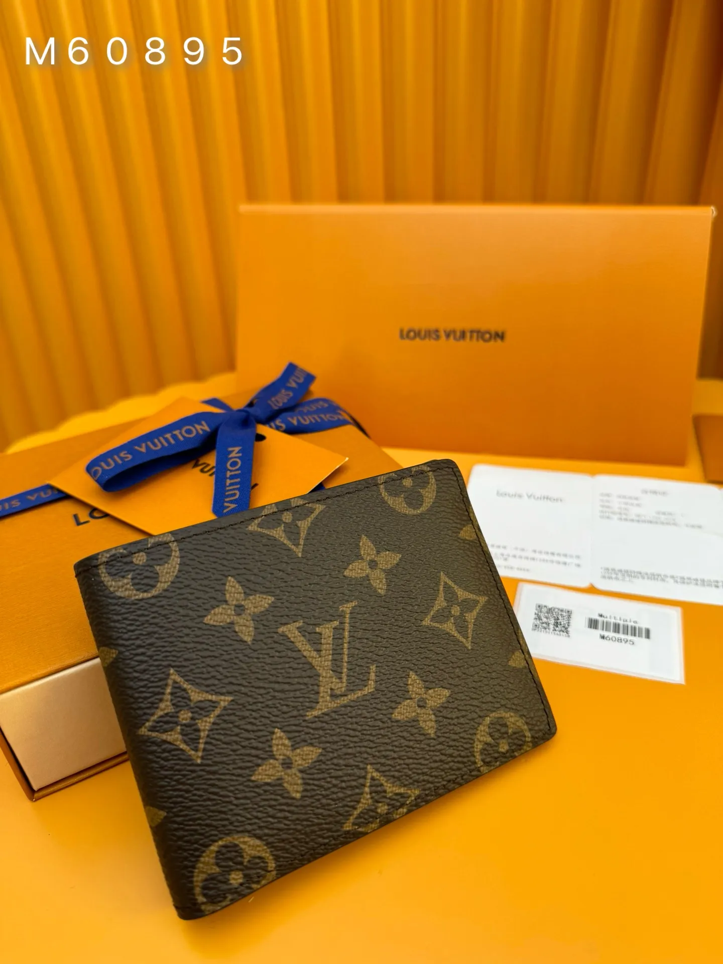 M60895 "Special Class Duty Free" ♻️[Official special edition·First-class material·All-steel hardware·Anti-counterfeiting chip·Full set of packaging] The wallet is made of canvas and has multiple pockets for placing credit cards, banknotes, and invoices. 11.5x9x1.5cm 💰420