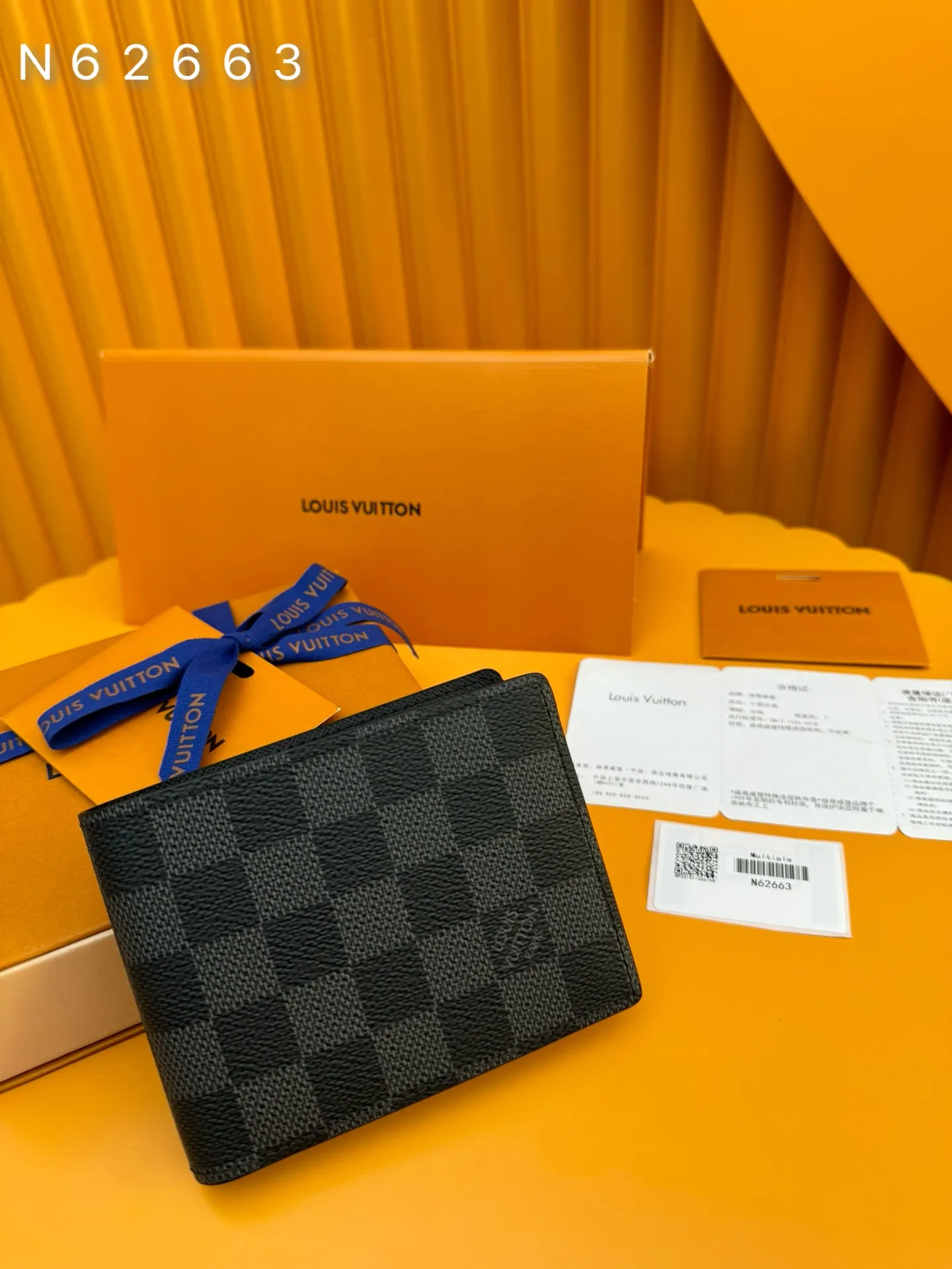 N62663 "Special Duty Free" ♻️[Official special edition·First-class material·All-steel hardware·Anti-counterfeiting chip·Full set of packaging] The wallet is made of canvas and has multiple pockets for credit cards, banknotes, and invoices. 11.5x9x1.5cm 💰420