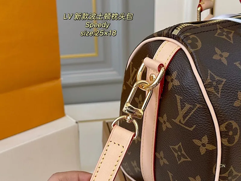 All categories Official website "Brand Women's Bags" Women's Bags 💙 LV 2025 new LV speedy Boston pillow bag