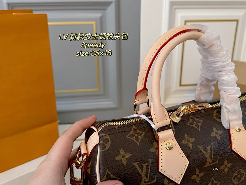 All categories Official website "Brand Women's Bags" Women's Bags 💙 LV 2025 new LV speedy Boston pillow bag