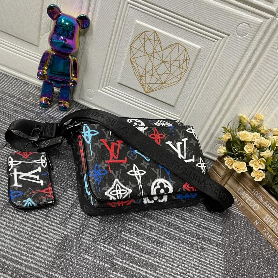 All categories Official website "Brand Women's Bags" Women's Bags 💙 LV replica LV, fine imitation LV bags, LV shoulder bags, 2023 official latest version LV messenger bag, bag factory, original material, size: 25-18.5-7CM