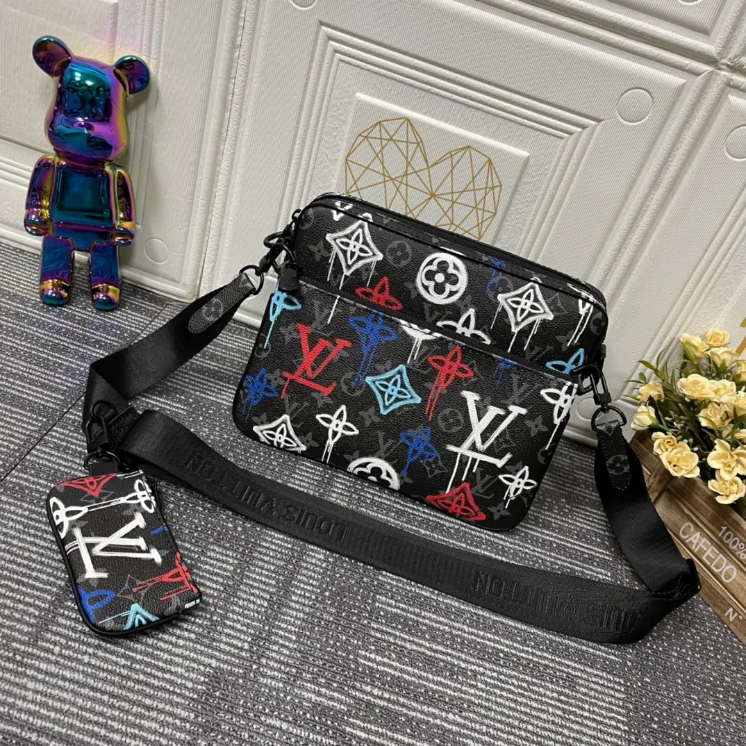 All categories Official website "Brand Women's Bags" Women's Bags 💙 LV replica LV, fine imitation LV bags, LV shoulder bags, 2023 official latest version LV messenger bag, bag factory, original material, size: 25-18.5-7CM