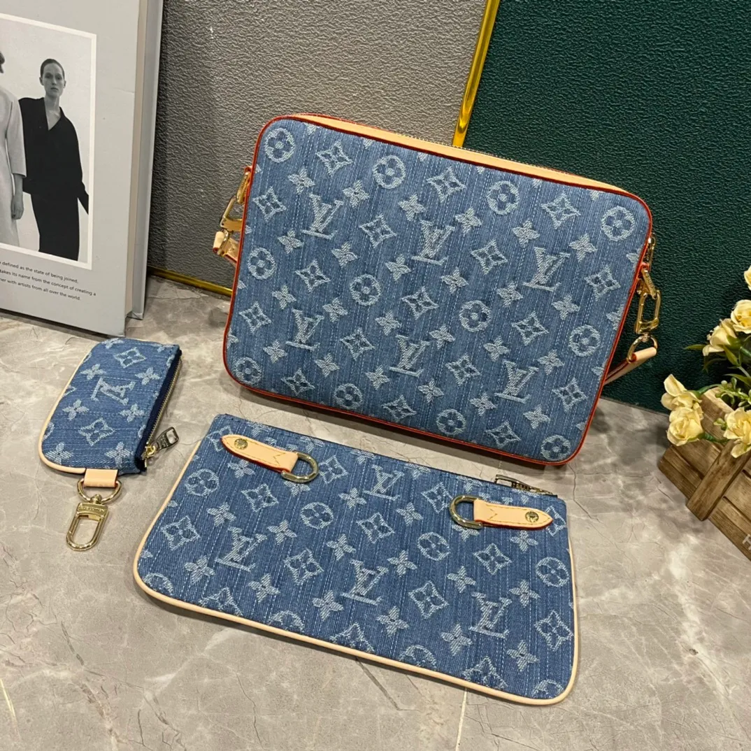 All Categories Official Website "Brand Women's Bags" Women's Bags 💙 LV 2024 New LV Denim Denim Crossbody Bag