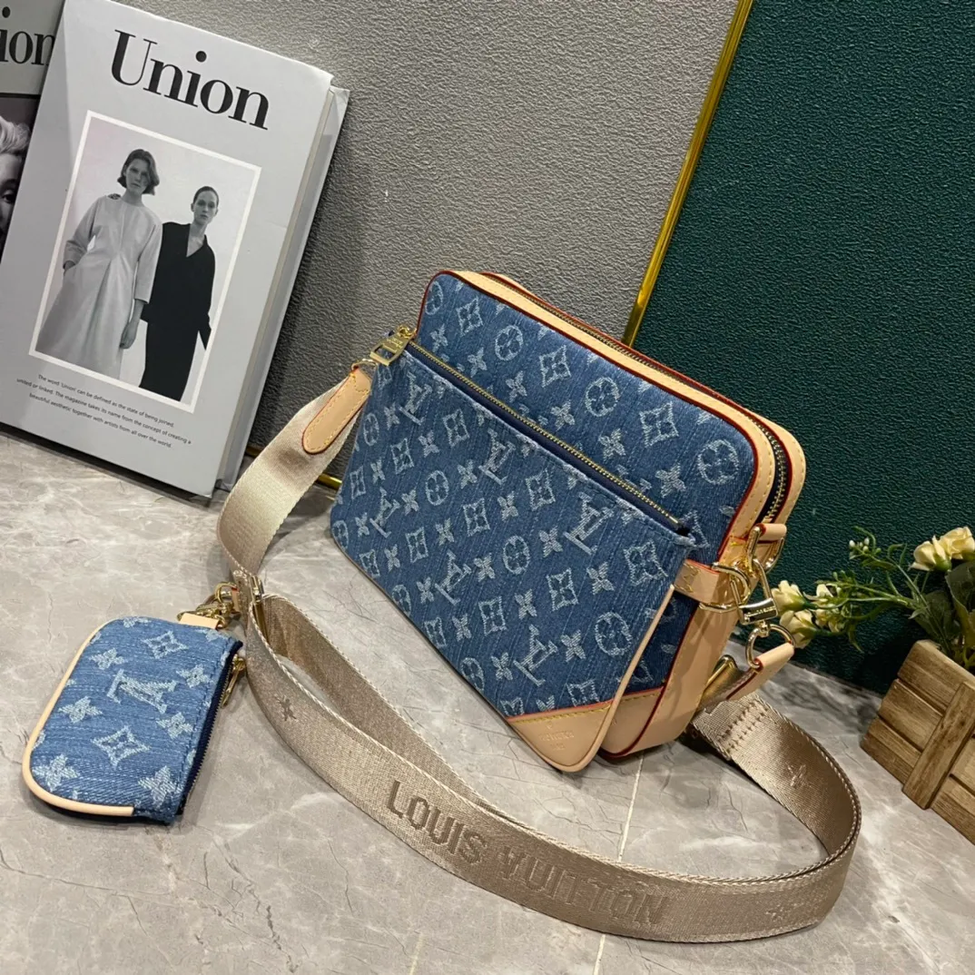 All Categories Official Website "Brand Women's Bags" Women's Bags 💙 LV 2024 New LV Denim Denim Crossbody Bag
