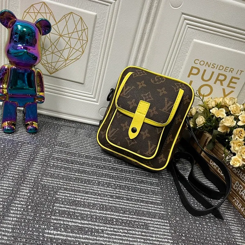 All categories Official website "Brand Women's Bags" Women's Bags 💙 LV Christopher mini handbag is made of iconic Monogram Macassar material and matte metal parts, with adjustable shoulder straps, and a dynamic atmosphere bursts out. It also features spacious compartments and front pockets, providing a modern way to carry your daily essentials. Dimensions: 15.0 x