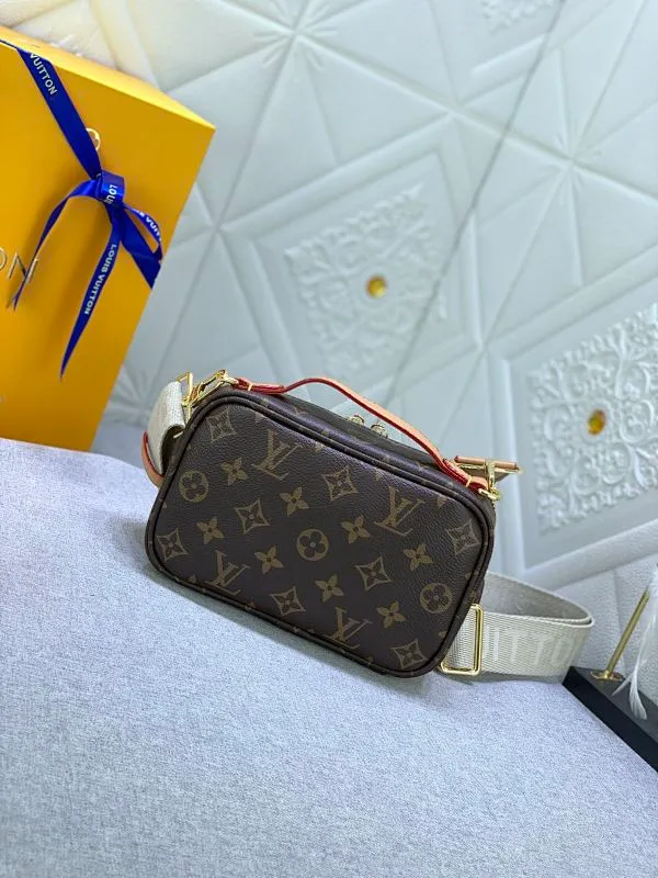 All categories Official website "Brand Women's Bags" Women's Bags 💙 LV replica LV, fine imitation LV bags, LV shoulder bags, 2023 official latest version LV crossbody bag, bag factory, original material, size: 18-11-10CM