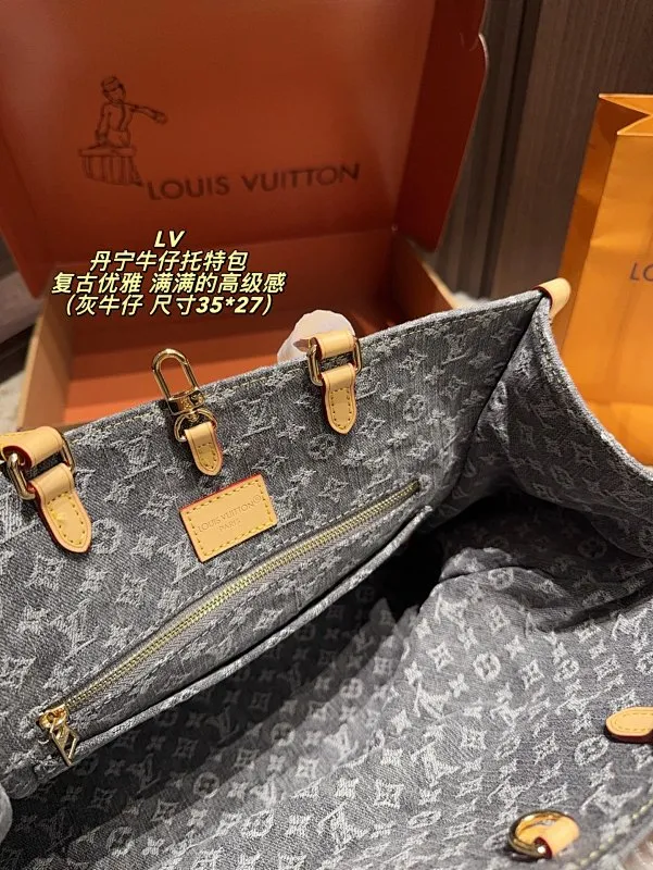 All Categories Official Website "Brand Women's Bags" Women's Bags 💙 LV 2025 New LV Denim Denim Tote Bag