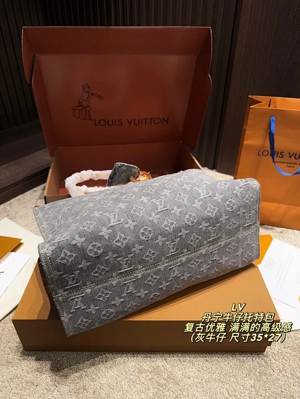 All Categories Official Website "Brand Women's Bags" Women's Bags 💙 LV 2025 New LV Denim Denim Tote Bag