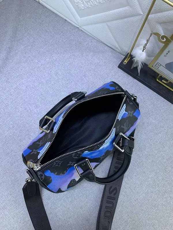 All categories Official website "Brand Women's Bags" Women's Bags 💙 LV replica LV, fine imitation LV bags, LV handbags, 2023 official latest version LV leather travel bag, bag factory, original material, size: 25-15-11CM