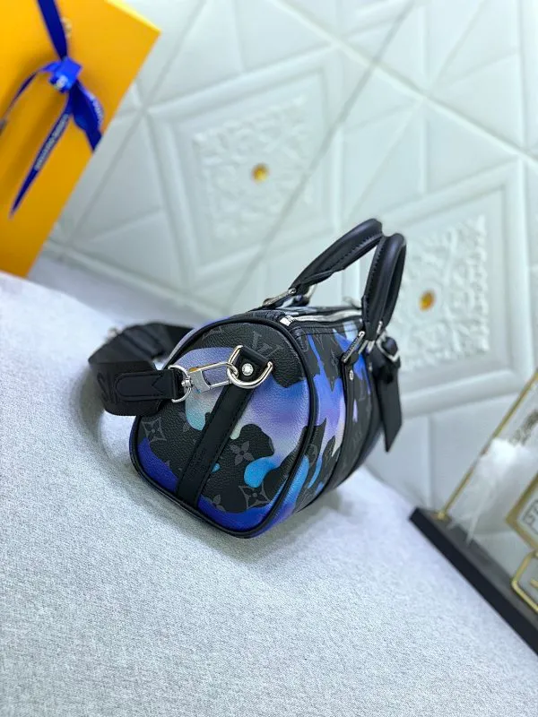 All categories Official website "Brand Women's Bags" Women's Bags 💙 LV replica LV, fine imitation LV bags, LV handbags, 2023 official latest version LV leather travel bag, bag factory, original material, size: 25-15-11CM