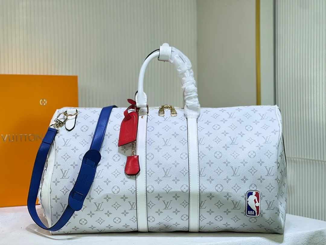 All categories Official website "Brand Women's Bags" Women's Bags 💙 LV replica LV, fine imitation LV bags, LV handbags, 2023 official latest version LV travel bag, bag factory, original material, size: 55-27-20CM