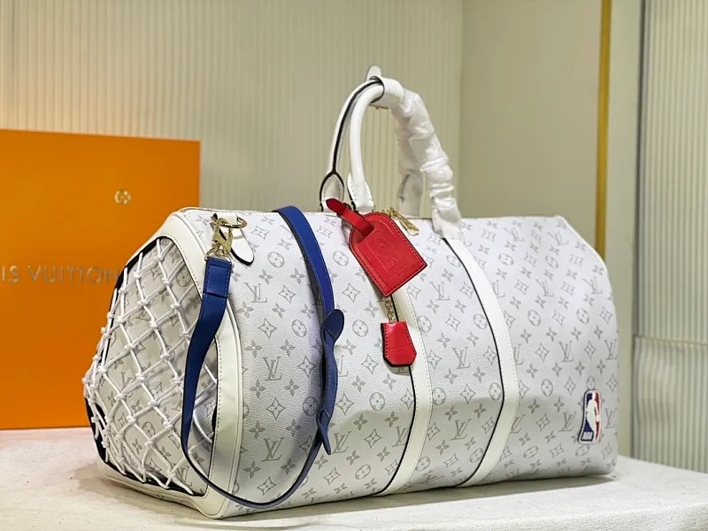 All categories Official website "Brand Women's Bags" Women's Bags 💙 LV replica LV, fine imitation LV bags, LV handbags, 2023 official latest version LV travel bag, bag factory, original material, size: 55-27-20CM