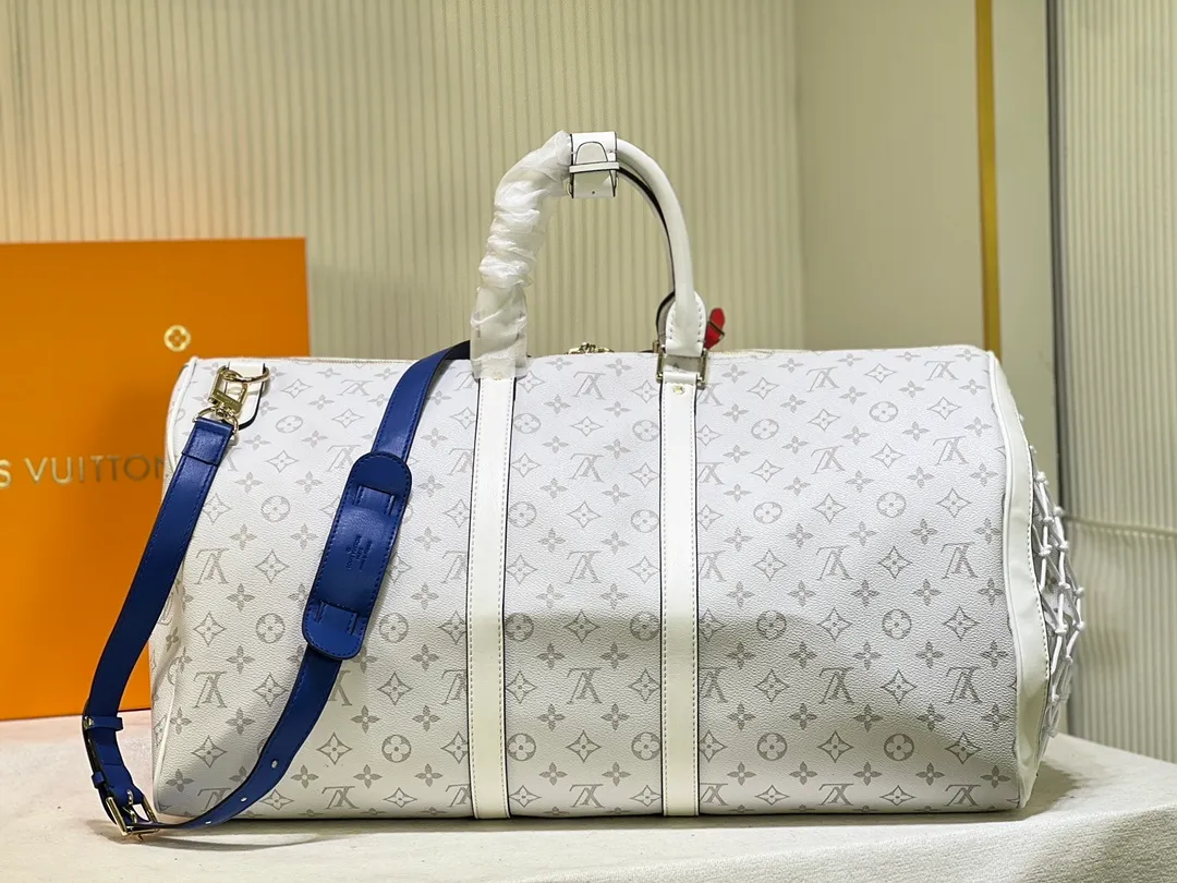 All categories Official website "Brand Women's Bags" Women's Bags 💙 LV replica LV, fine imitation LV bags, LV handbags, 2023 official latest version LV travel bag, bag factory, original material, size: 55-27-20CM