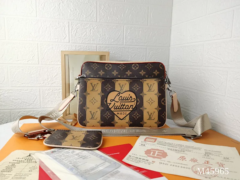 All Categories Official Website "Brand Women's Bags" Women's Bags 💙 LV 2022 Official New LV Men's Three-piece Set Pochette Trio Messenger Bag Wholesale 58001900