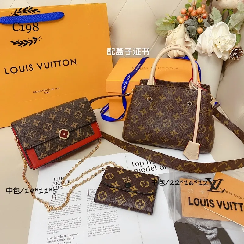 All categories Official website "Three-piece bag set" Three-piece set💖 LV 2023 new LV bag three-piece set wholesale