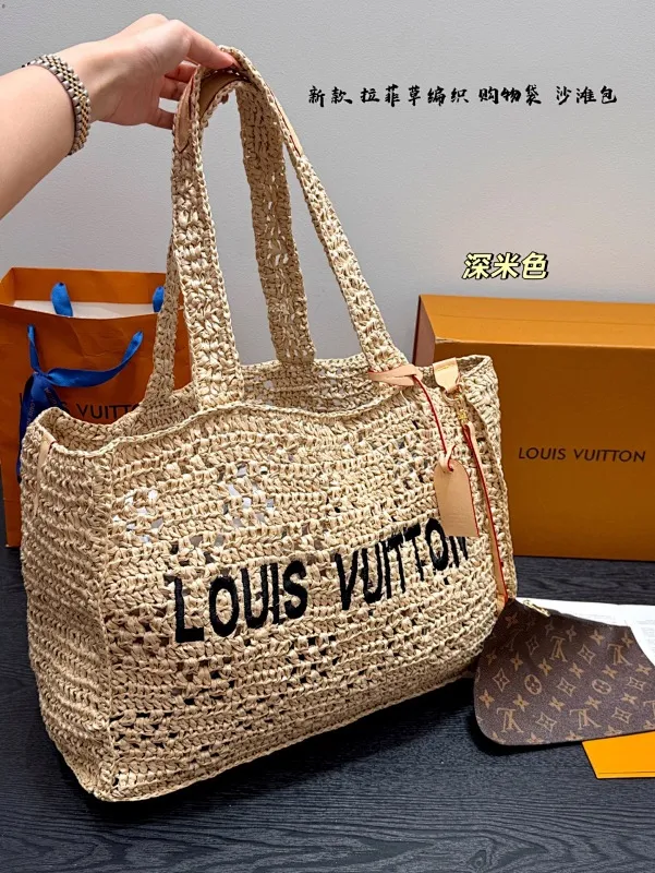 All Categories Official Website "Brand Women's Bags" Women's Bags 💙 LV 2025 New LV Straw Tote Bag
