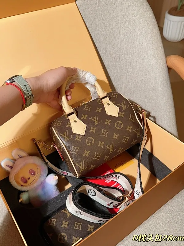 All Categories Official Website "Brand Women's Bags" Women's Bags 💙 LV 025 New LV Set Classic 20cm Pillow Bag
