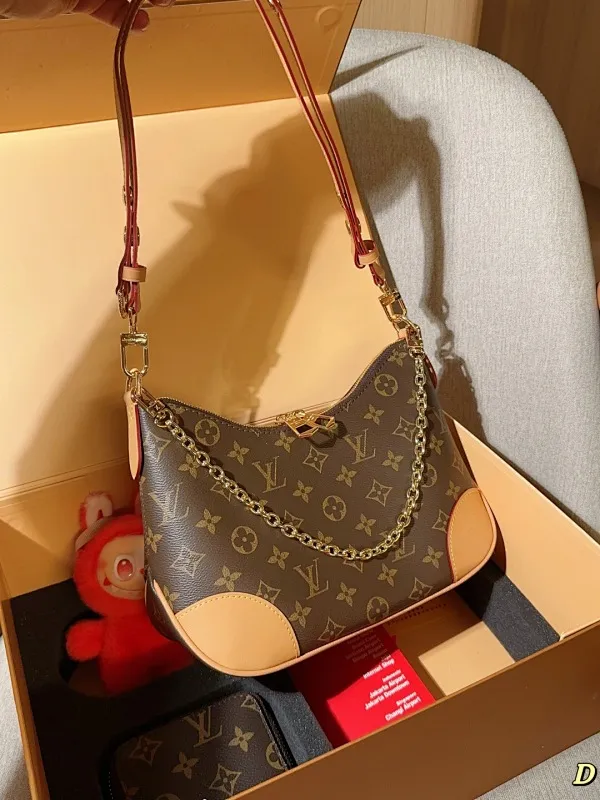 All Categories Official Website "Brand Women's Bags" Women's Bags 💙 LV 2025 New Lv Set Boulogne Croissant Bag ➕ Coin Purse ➕ Labubu Pendant