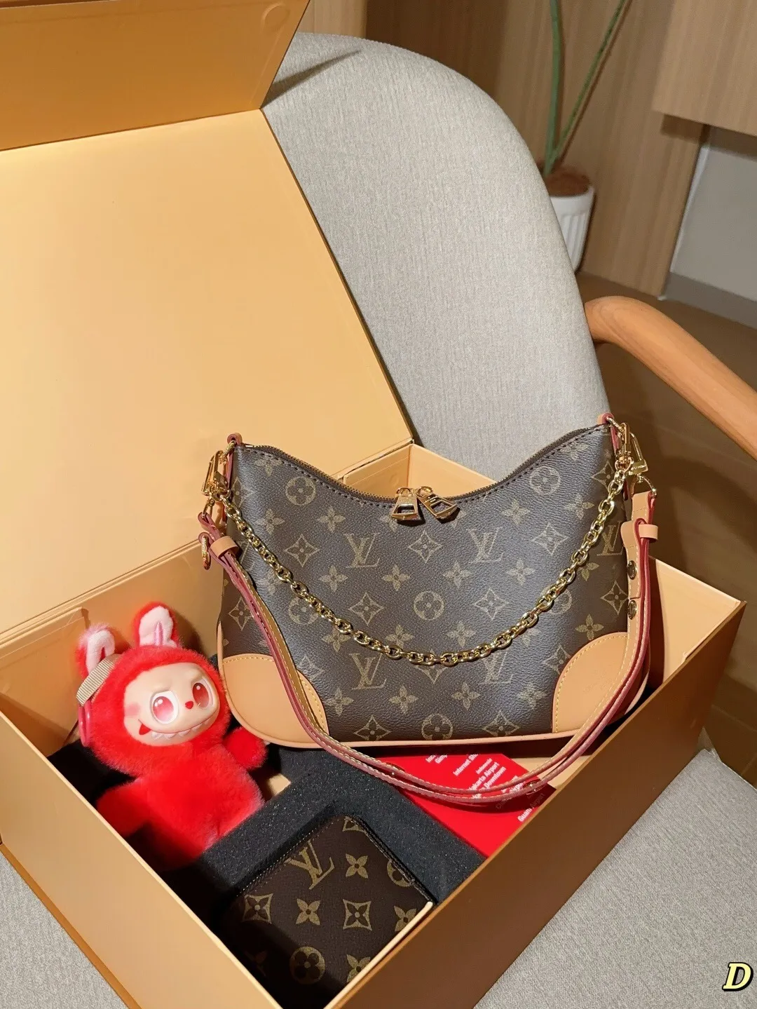 All Categories Official Website "Brand Women's Bags" Women's Bags 💙 LV 2025 New Lv Set Boulogne Croissant Bag ➕ Coin Purse ➕ Labubu Pendant