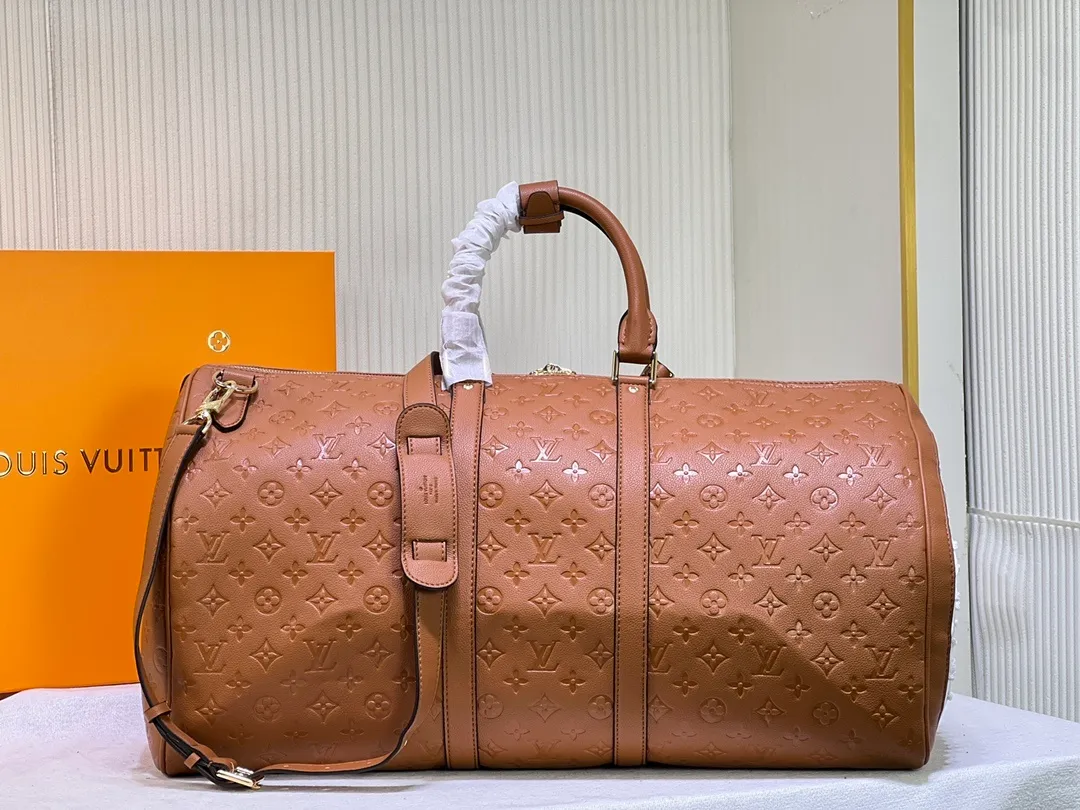 All categories Official website "Brand Women's Bags" Women's Bags 💙 LV replica LV, fine imitation LV bags, LV handbags, 2023 official latest version LV travel bag, bag factory, original material, size: 55-27-20CM