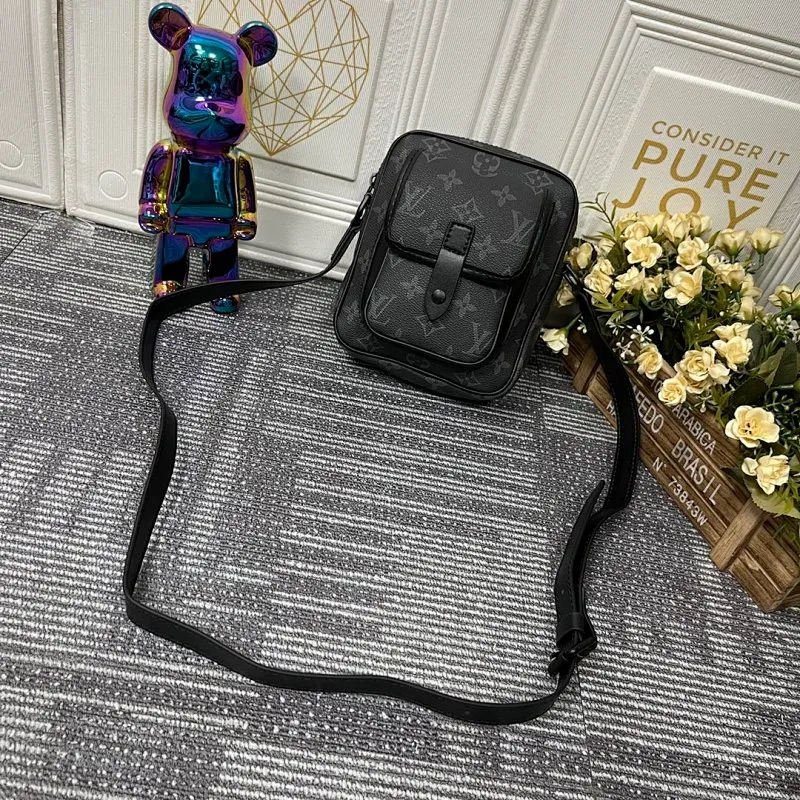 All categories Official website "Brand Women's Bags" Women's Bags 💙 LV Christopher mini handbag is made of iconic Monogram Macassar material and matte metal parts, with adjustable shoulder straps, and a dynamic atmosphere bursts out. It also features spacious compartments and front pockets, providing a modern way to carry your daily essentials. Dimensions: 15.0 x