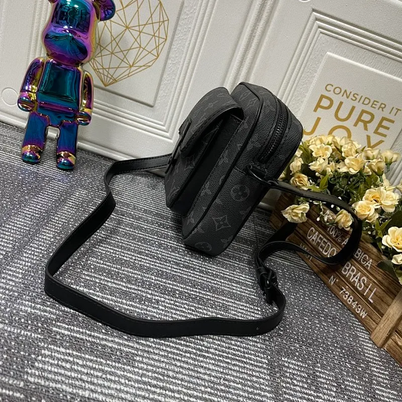 All categories Official website "Brand Women's Bags" Women's Bags 💙 LV Christopher mini handbag is made of iconic Monogram Macassar material and matte metal parts, with adjustable shoulder straps, and a dynamic atmosphere bursts out. It also features spacious compartments and front pockets, providing a modern way to carry your daily essentials. Dimensions: 15.0 x