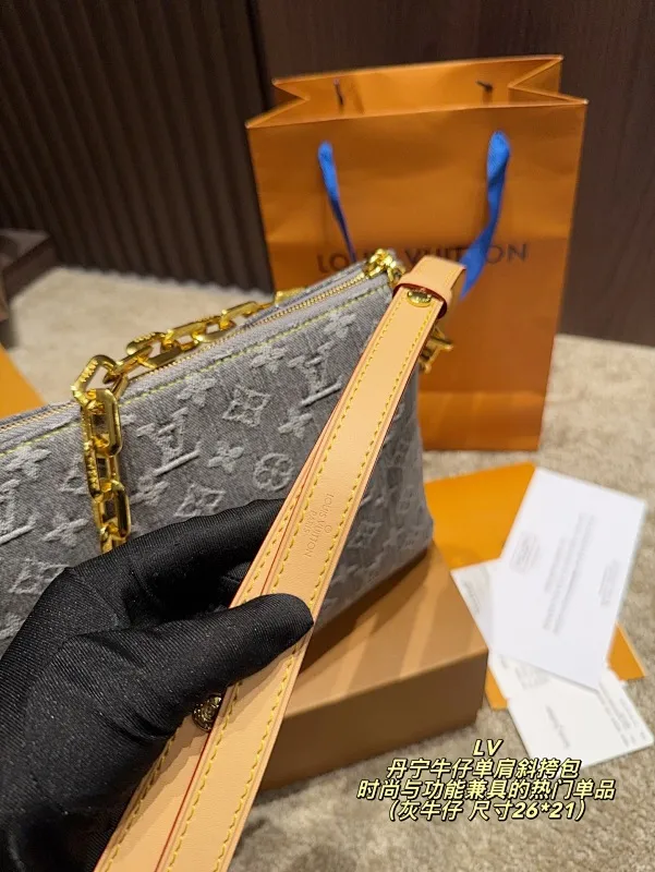 All Categories Official Website "Brand Women's Bags" Women's Bags 💙 LV 2025 New LV Denim Denim Shoulder Crossbody Bag